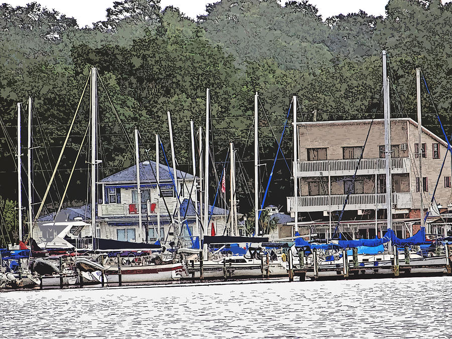 Niceville Yacht Club - Graphic Photograph by Tom DiFrancesca