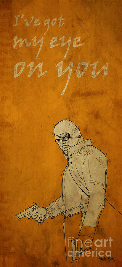 Nick Fury - The Avengers Drawing by Drawspots Illustrations - Fine Art ...