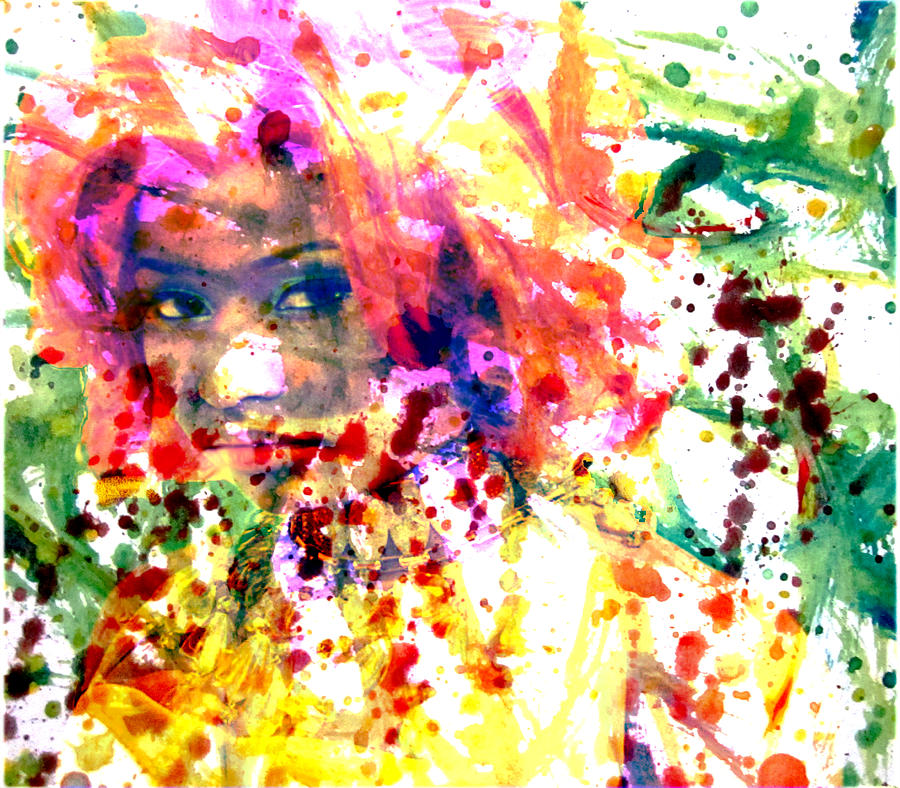 Nicki Minaj Wet Paint Splatter Digital Art by Brian Reaves