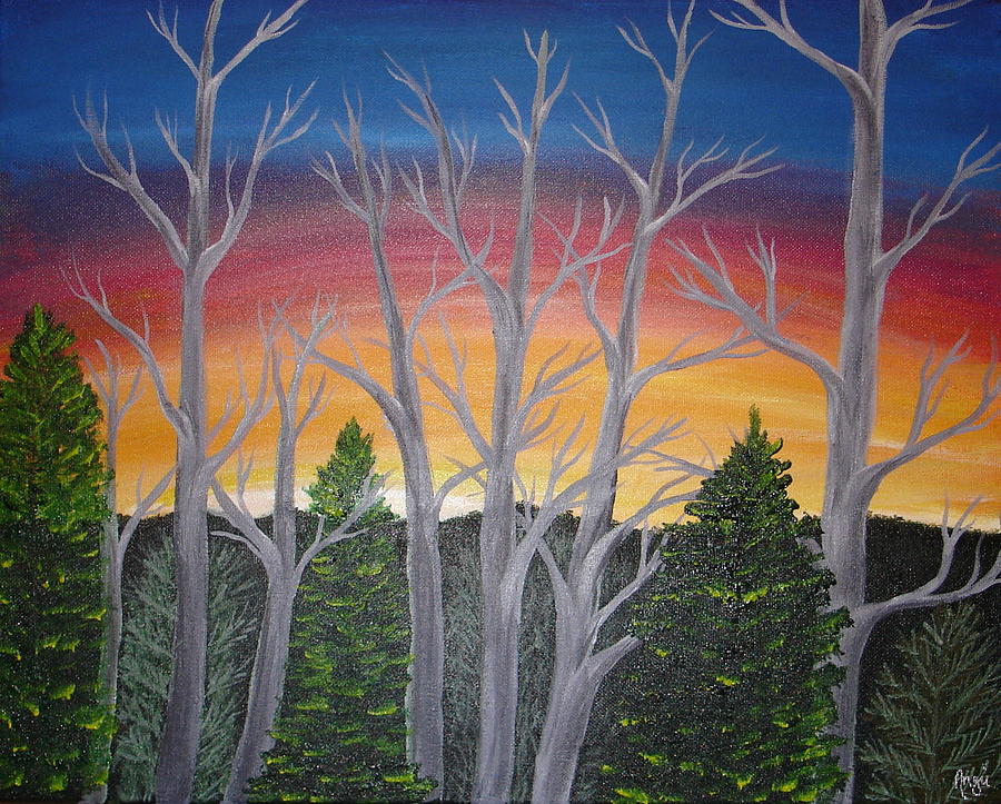 Nicolin Sunrise Painting by Angie Butler