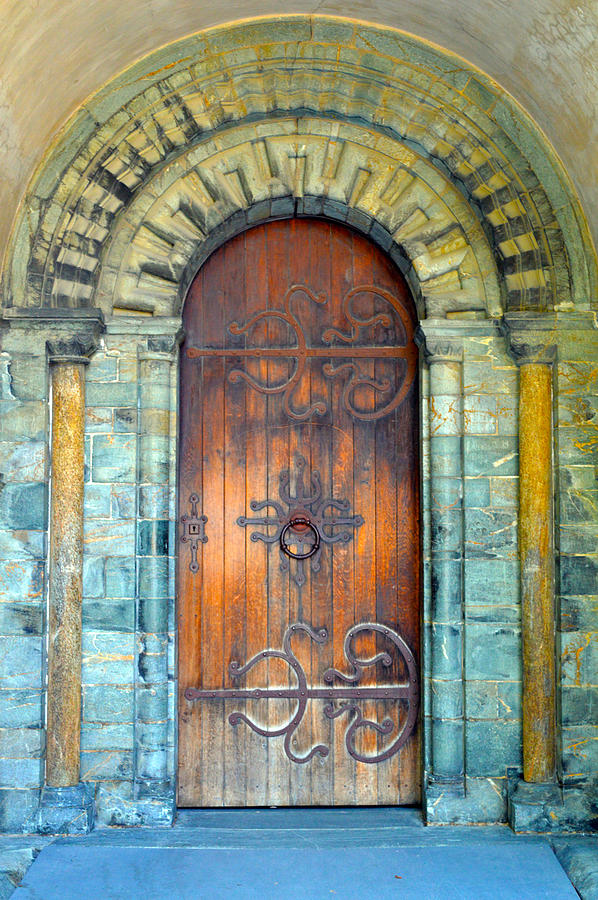 Nidaros Cathedral Door  Photograph by Carol Eliassen