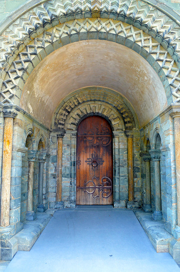 Nidaros Cathedral Door Entry Way Photograph