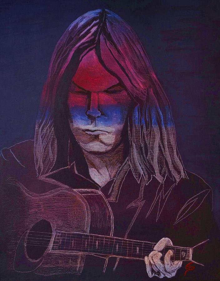 Neil Young   Patriot Painting by Edward Pebworth