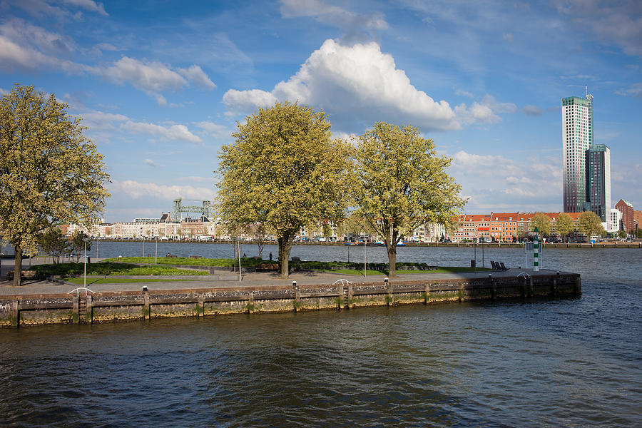 Nieuwe Maas River Waterfront in Rotterdam Photograph by Artur Bogacki
