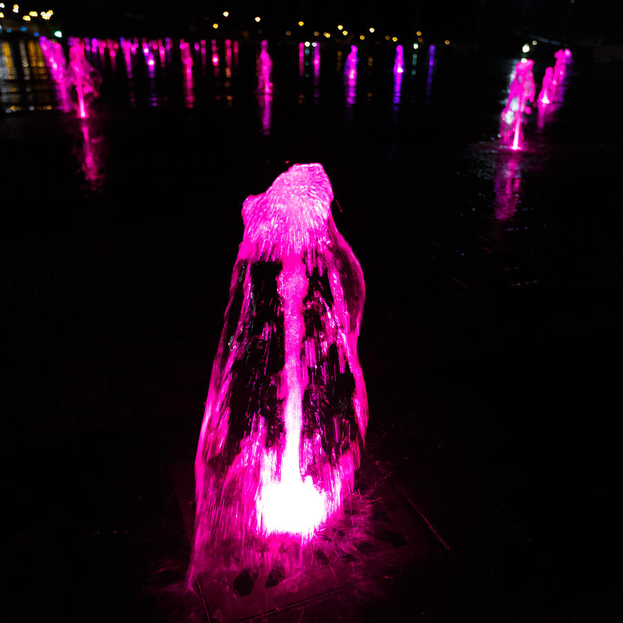 Fountain Photograph - Nieuwpoort night by Paul Indigo