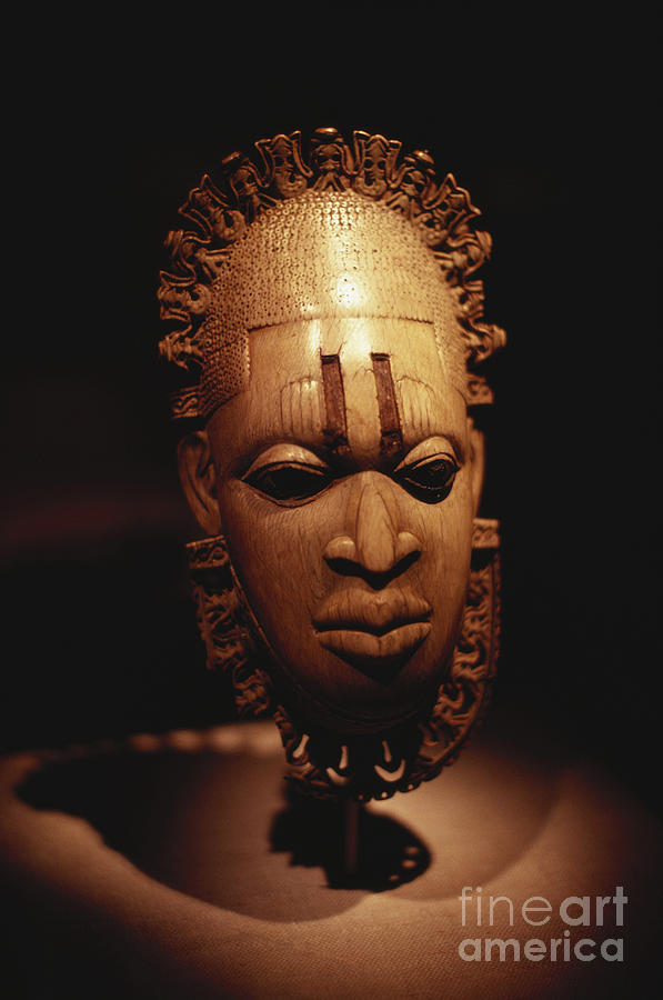 Art History Photograph - Nigerian Ivory Mask by Bedrich Grunzweig