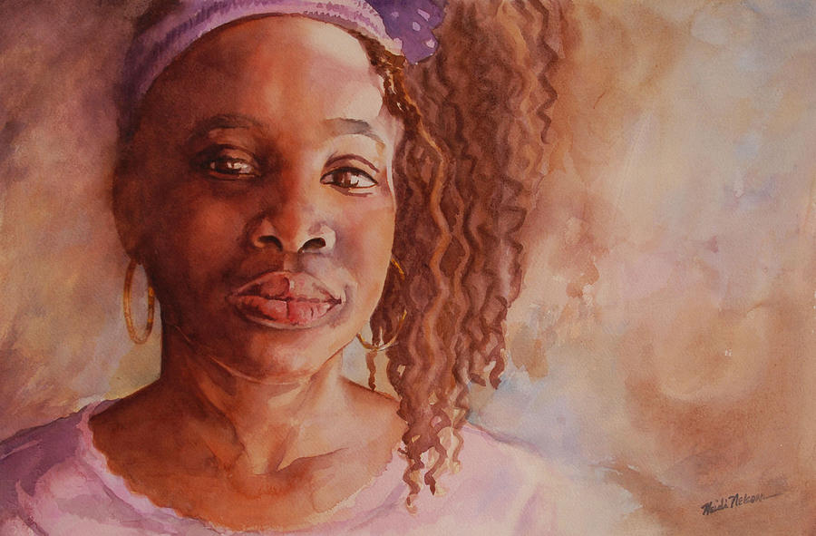 Nigerian Princess Painting by Heidi E Nelson