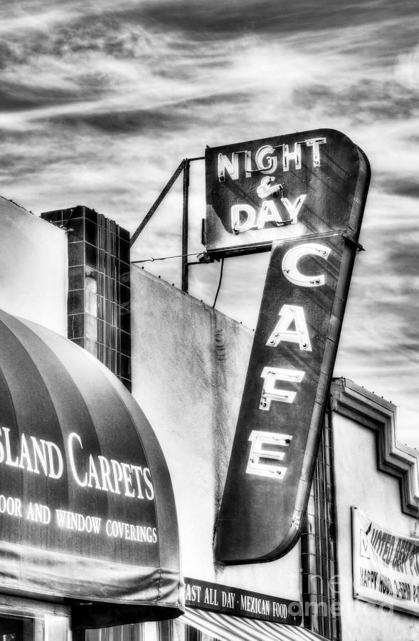San Diego Photograph - Night And Day BW by Mel Steinhauer