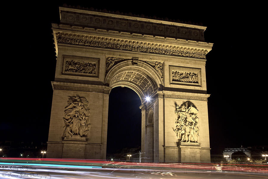 Paris Photograph - Night Arc by Hany J
