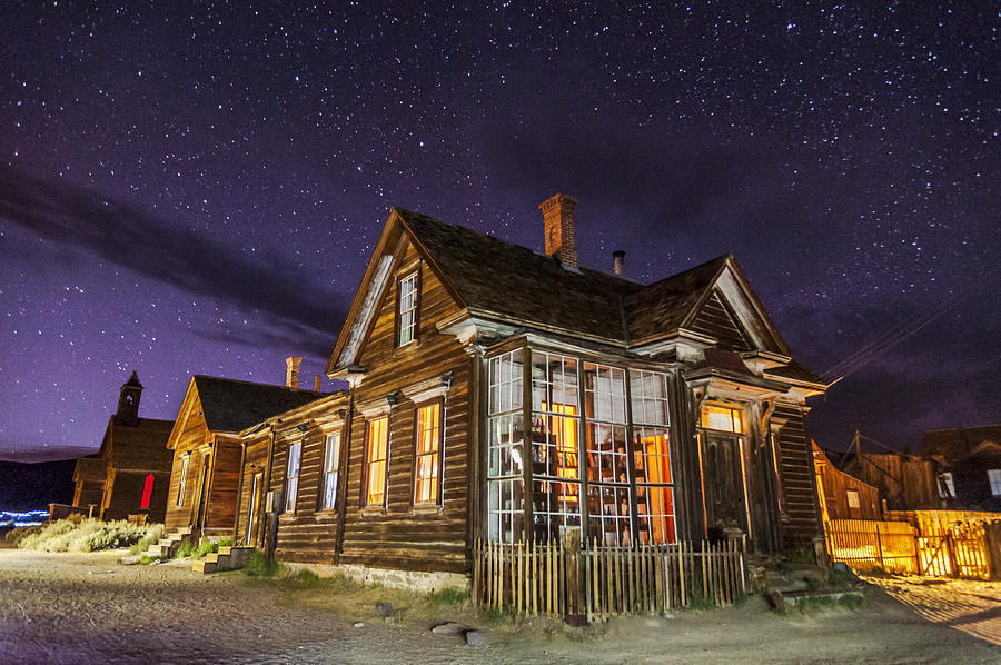Architecture Photograph - Night at the Cain House by Cat Connor