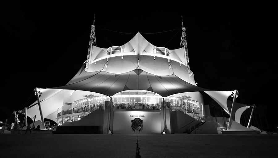 Night at the Circus panoBW Photograph by David Lee Thompson