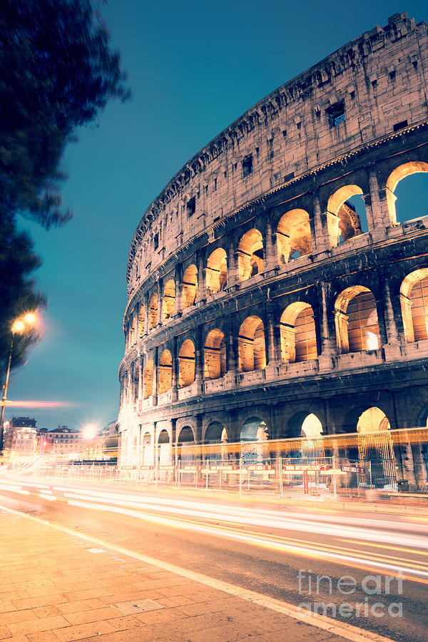 Night at the colosseum II Photograph by Matteo Colombo