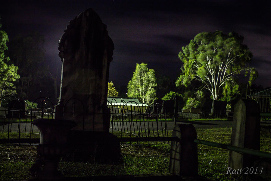 Night At The Grave Yard Photograph