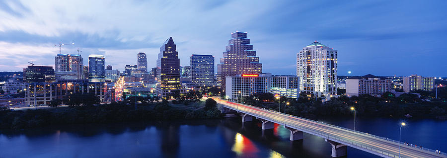 Austin Photograph - Night, Austin, Texas, Usa by Panoramic Images