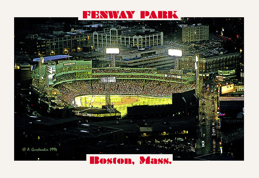 Night Baseball Fenway Park Boston Massachusetts Photograph by A Macarthur Gurmankin