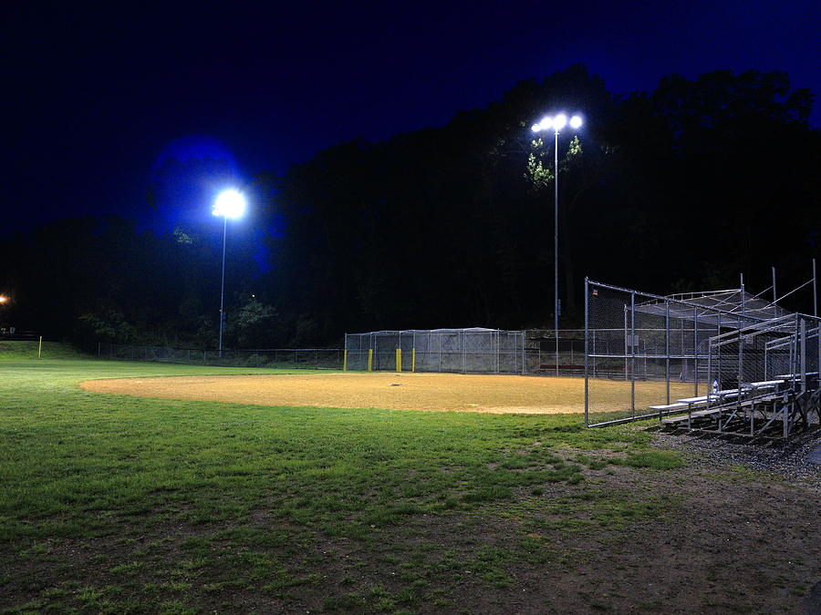 Night Baseball Photograph by Frank Romeo