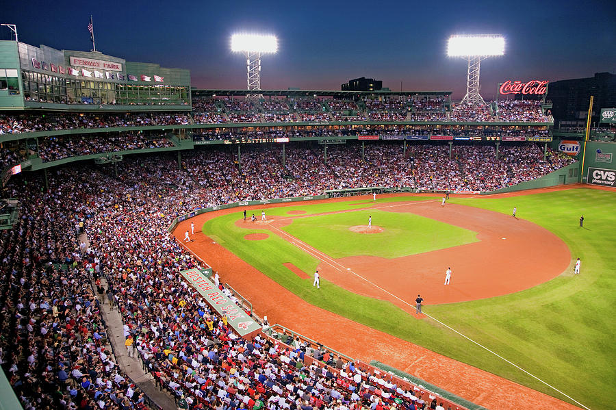 Night Baseball Game At Historic Fenway Photograph by Panoramic Images