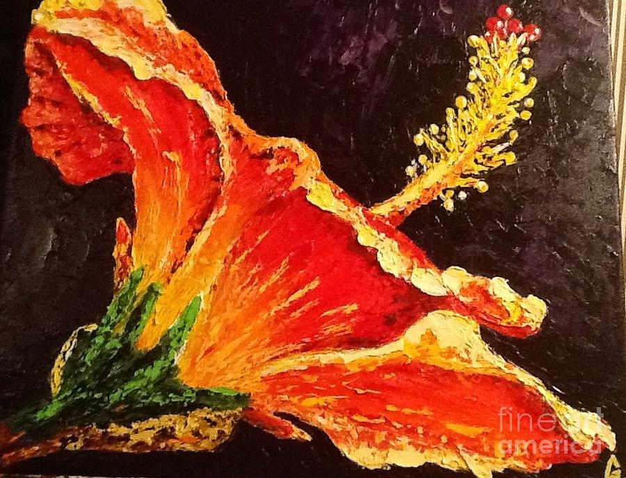 Night bloom Painting by Maria Iurescia