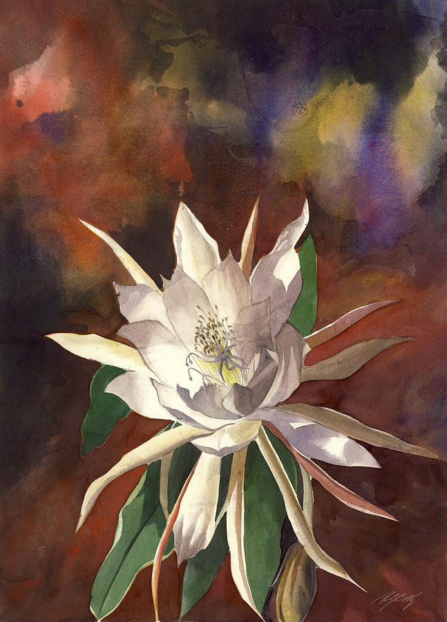 Night Bloomer Painting by Alfred Ng