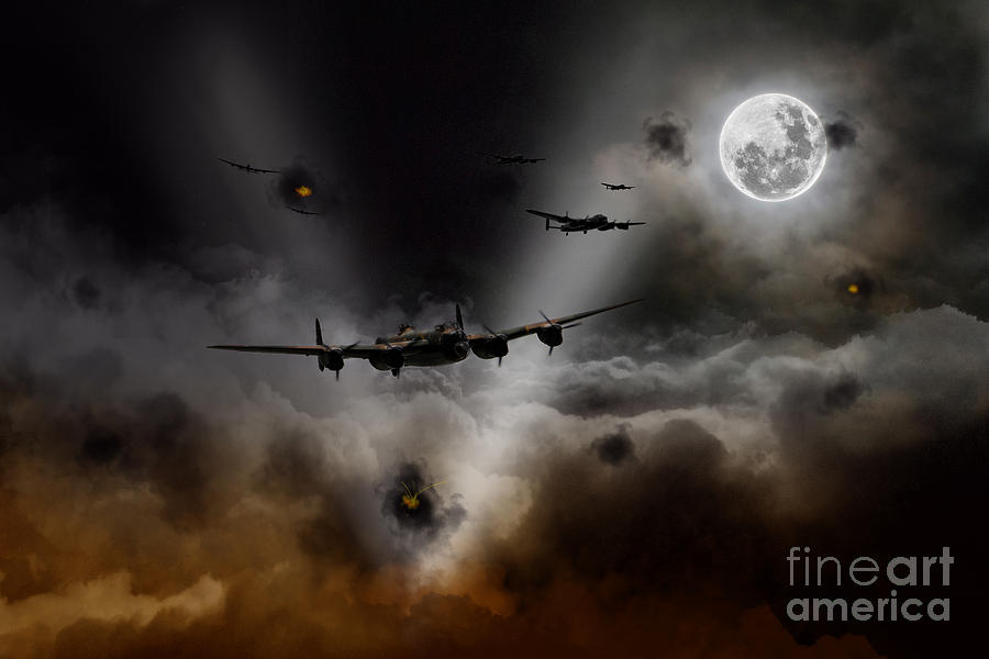 Avro Digital Art - Night Bombers  by Airpower Art