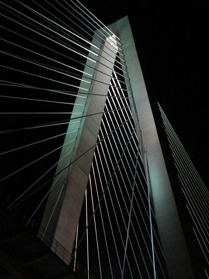 Night Bridge 2 Photograph by Randall Weidner