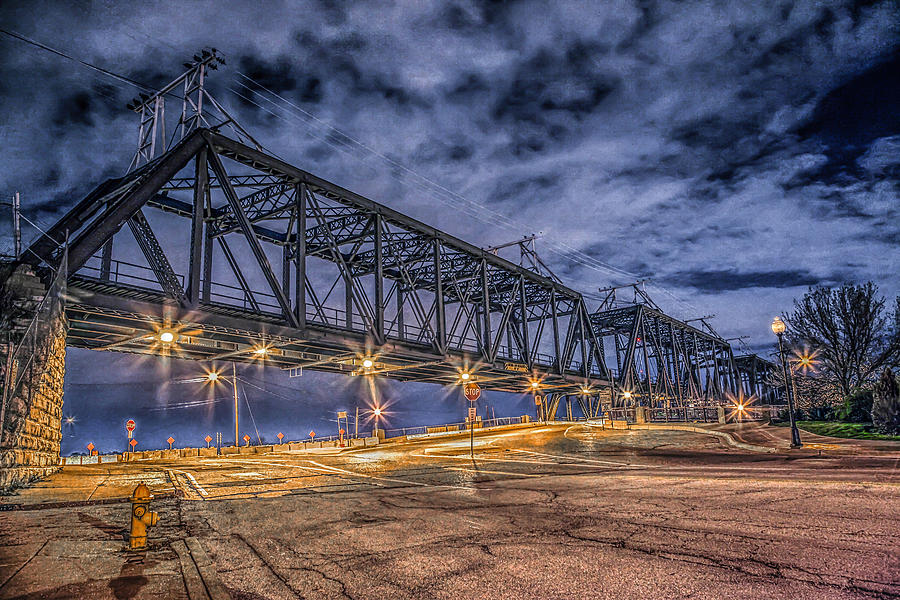 Night Bridge Photograph by Ray Congrove