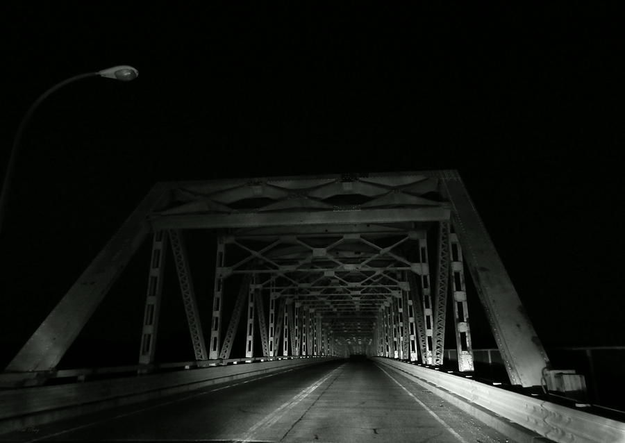 Night Bridge Photograph by Wild Thing