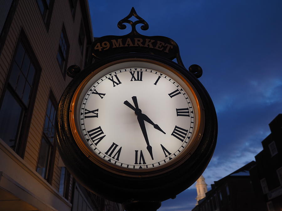 Night Clock Photograph by Mark Ball