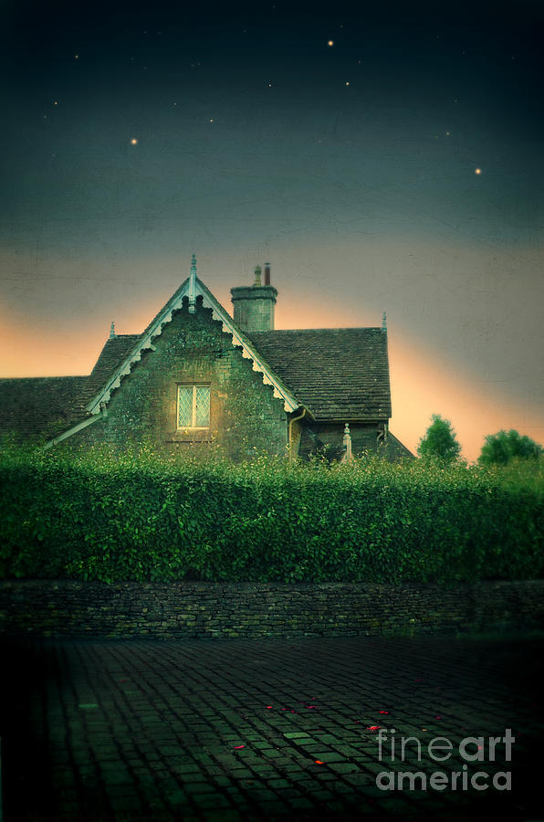 Night Cottage Photograph by Jill Battaglia