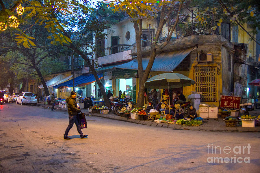 Night Crossing Hanoi Photograph by Rick Bragan
