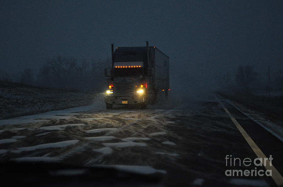 Winter Photograph - Night Driver by Anjanette Douglas
