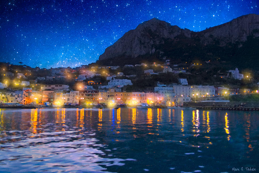 Night Falls On Beautiful Capri - Italy Photograph by Mark Tisdale