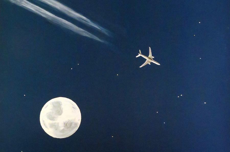 Night Flight Painting by Joseph Burger