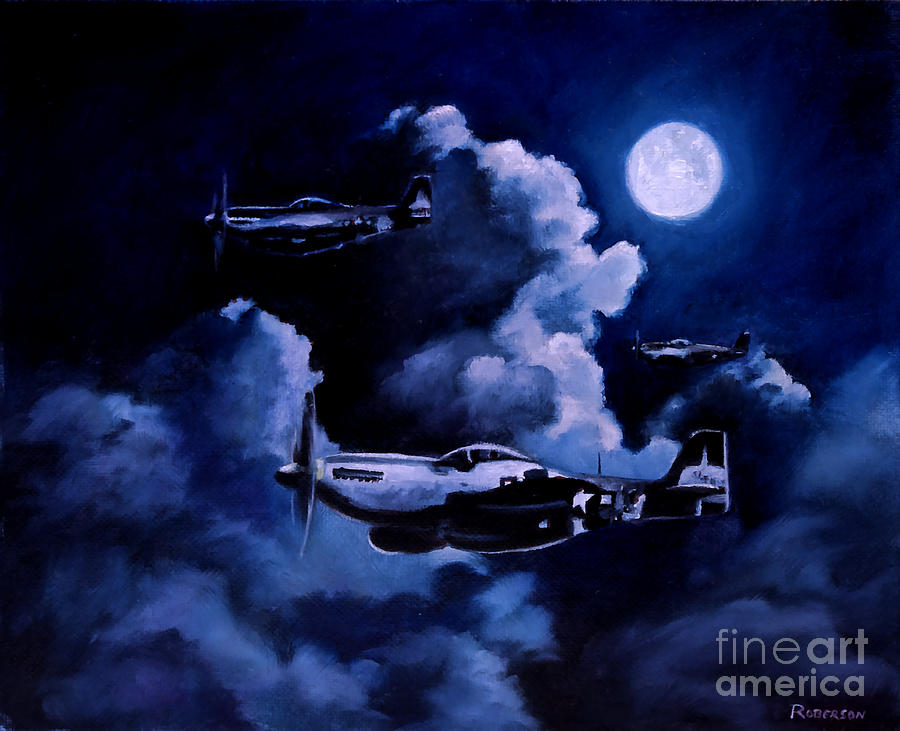 Night Flight Painting by Stephen Roberson
