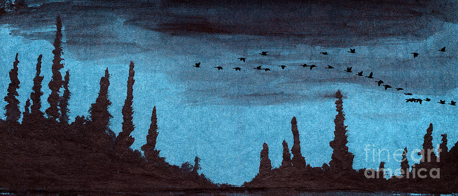 Night Flight - Transit Painting by R Kyllo