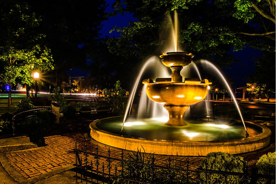 Night Fountain Photograph by Rick Bartrand