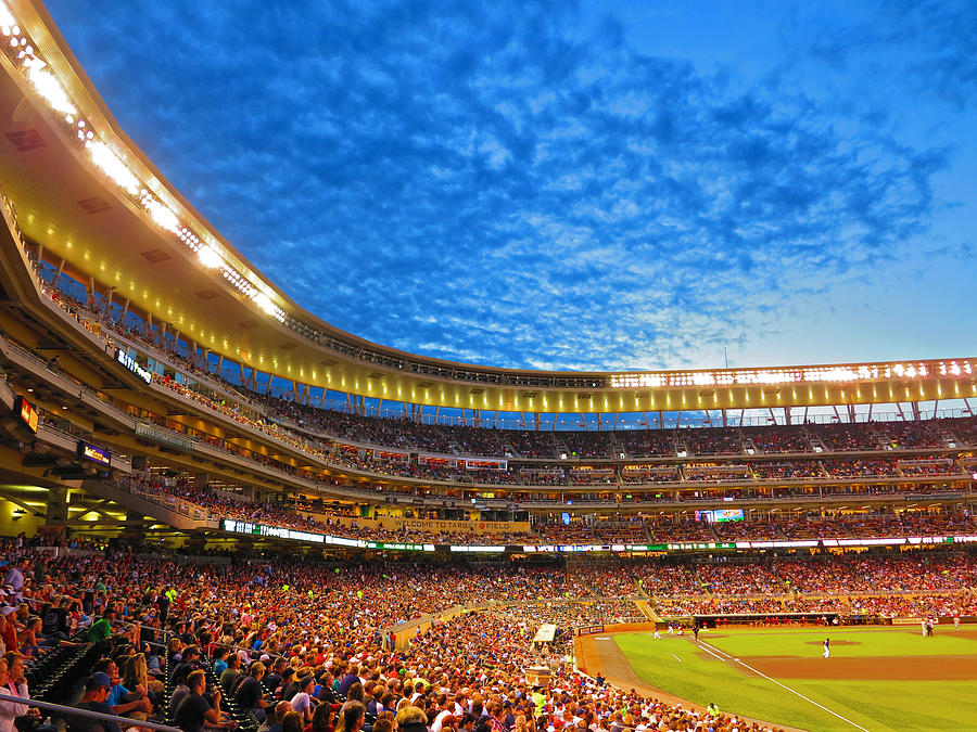 Night Game at Target Field Photograph by Hermes Fine Art