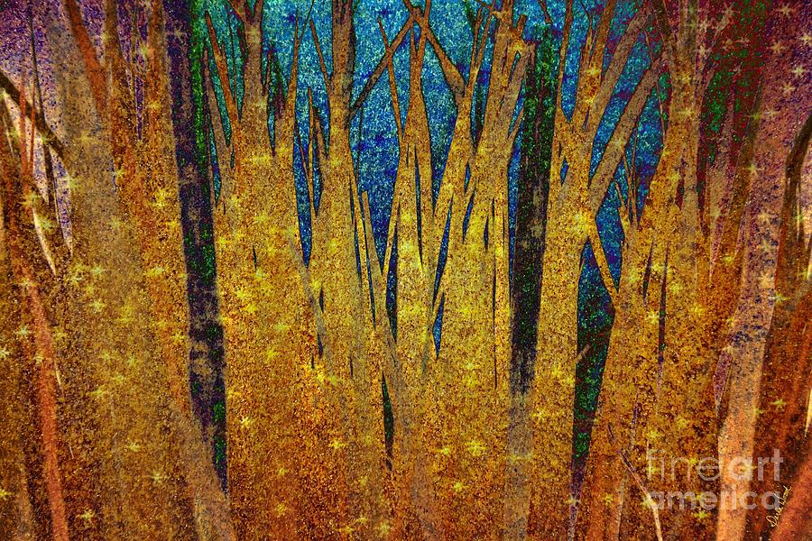 Night Grass Digital Art by Darla Wood