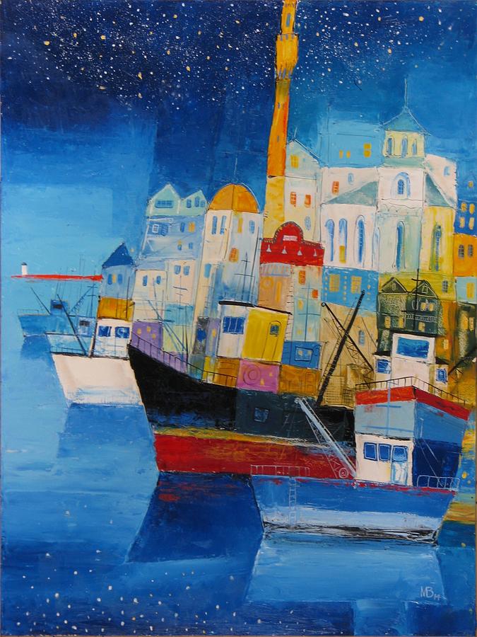 Night in Provincetown Painting by Mikhail Zarovny