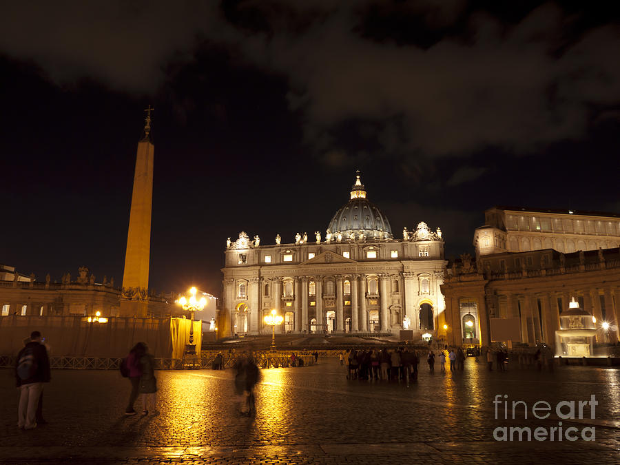 Night in St Peters Square Photograph by Brenda Kean