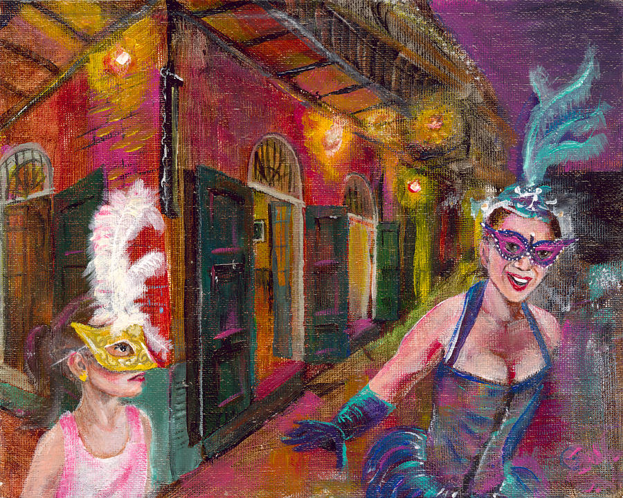 New Orleans Painting - Night Joy - New Orleans - Night Scene by Gretchen  Smith