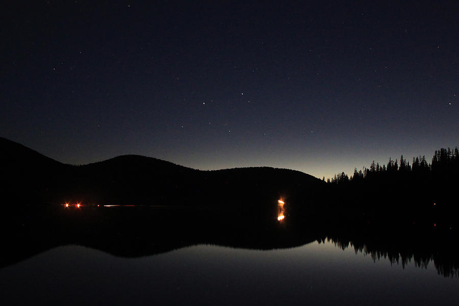 Night Lake Sky Photograph by Cait Lewis - Fine Art America