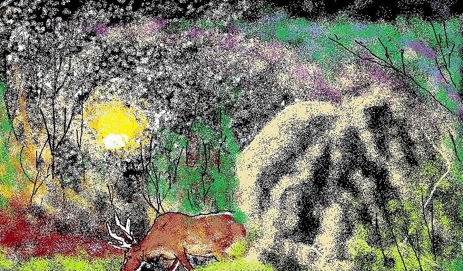 Animal Painting - Night life by Nixon Mwangi