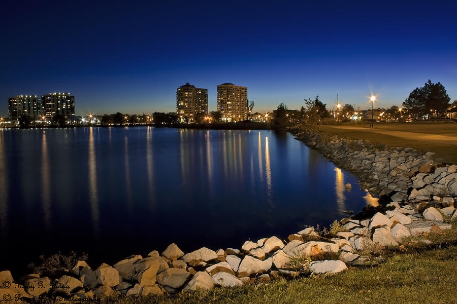 Night Light In Barrie Photograph by Hany J