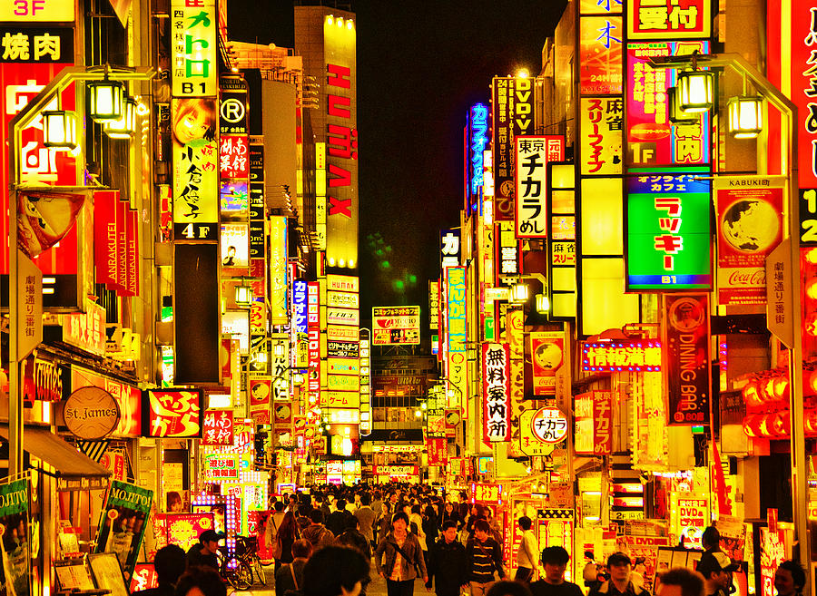 Night light in Kabukicho Photograph by Inhiu All Rights Reserved