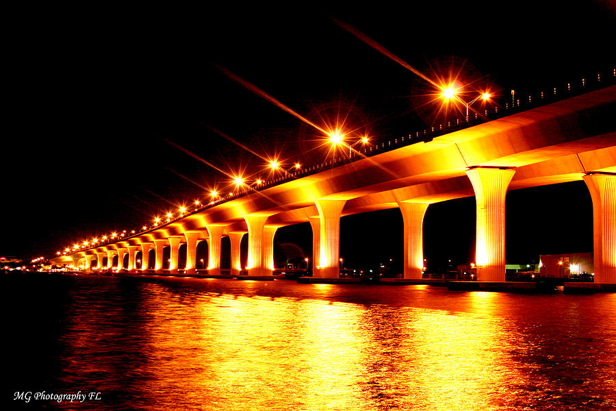 Bridge Photograph - Night Light by Marty Gayler Bridge Photograph - Night Light by Marty Gayler