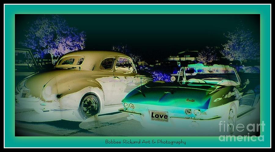 Hot Rods Photograph - Night Lights with the Classics by Bobbee Rickard