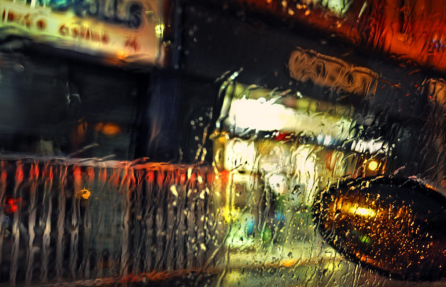 Night Lights of Dublin. Rain. Impressionism Photograph by Jenny Rainbow
