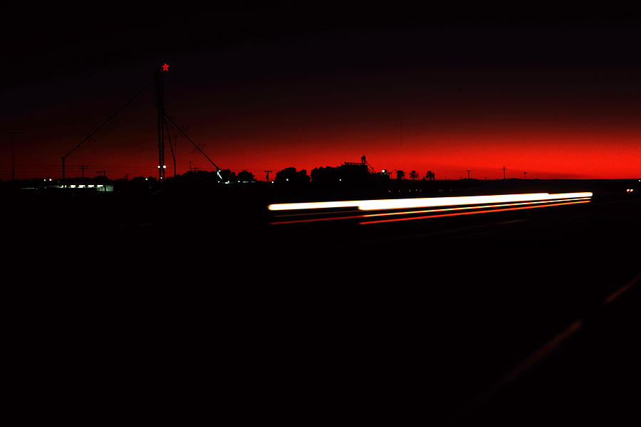 Sunset Photograph - Night Lights Somewhere in Texas by David Hohmann