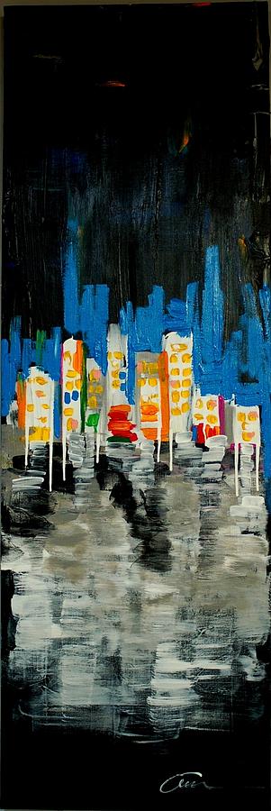 Abstract Painting - Night by Mac Worthington